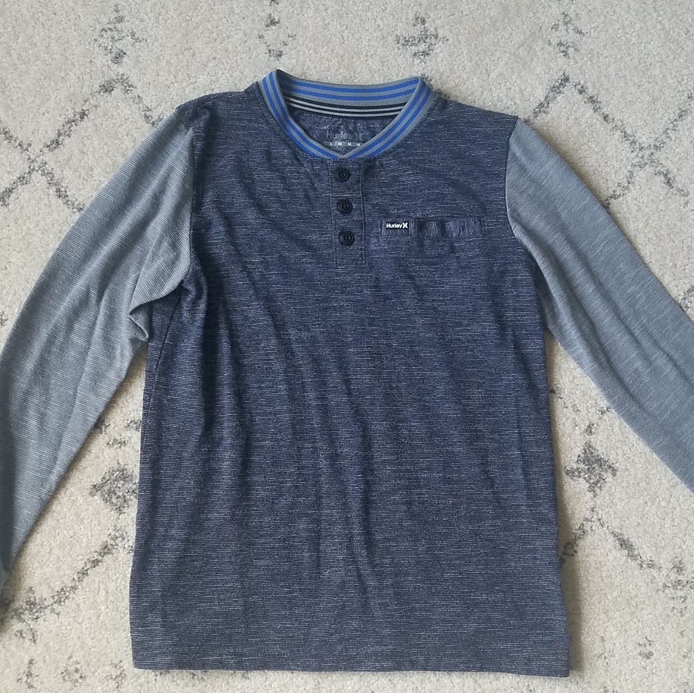 Hurley Long Sleeve Henley Size 6